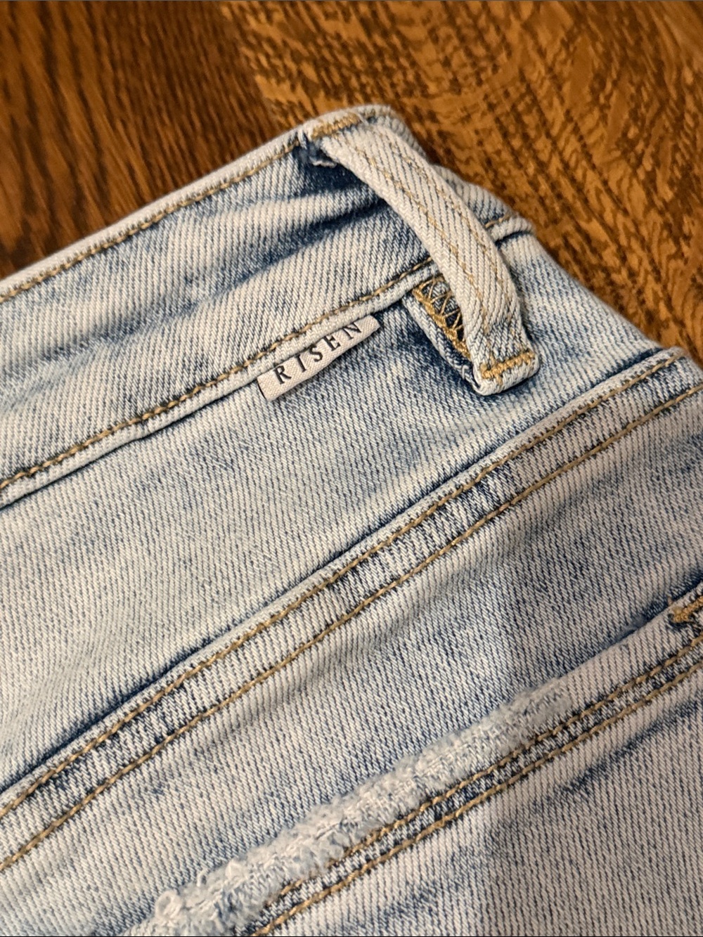 Risen Light denim distressed knee ankle jean 7/28 - Picture 9 of 14